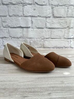 Toms Jutti D’orsay Suede & Textile Slip On Flat Size 9